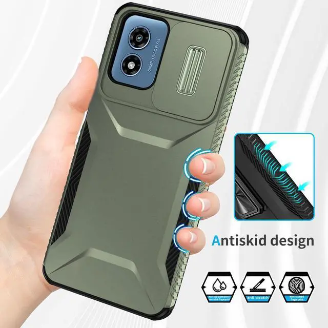 Alt view image 3 of 7 - TYJKeJi Case Fashion Cover Case For Motorola G Play 2024 For Moto G Play 2024 (Green)