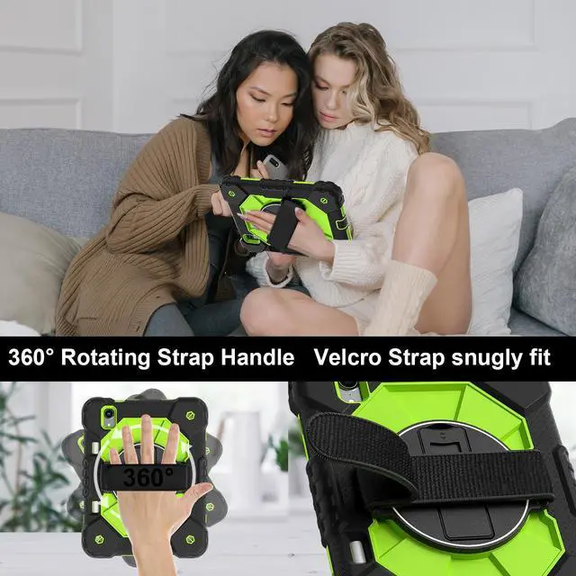 Alt view image 5 of 7 - TYJKeJi Case Fashion Protective Case Stander Case for iPad Mini 7th/6th Generation 8.3 Inch 2024/2021 For iPad Mini 7 A17 Pro (Yellow)