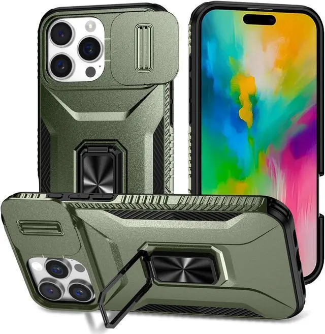 Main image of TYJKeJi Case with Stander Cover KickStand Case For iPhone 16 Pro Max (6.9inch) (Green)
