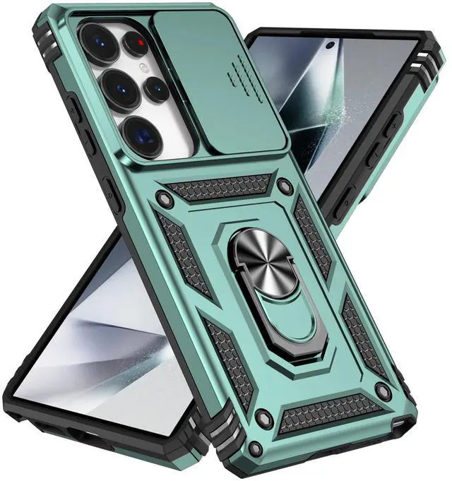 Alt view image 2 of 7 - TYJKeJi Case with Stander Fashion Cover KickStand Case For Samsung Galaxy S25 Ultra (Green)