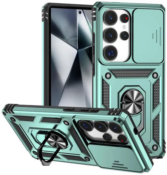 Main image of TYJKeJi Case with Stander Fashion Cover KickStand Case For Samsung Galaxy S25 Ultra (Green)