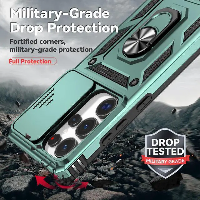 Alt view image 4 of 7 - TYJKeJi Case with Stander Fashion Cover KickStand Case For Samsung Galaxy S25 Ultra (Green)