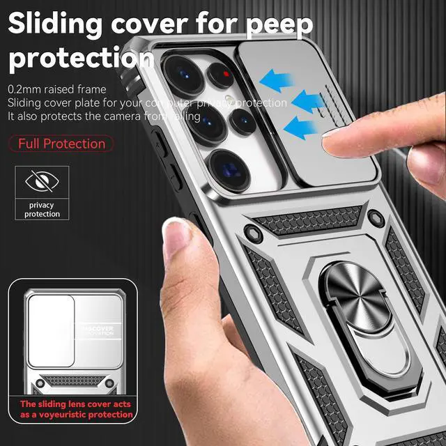 Alt view image 5 of 7 - TYJKeJi Case with Stander Fashion Cover KickStand Case For Samsung Galaxy S25 Ultra (Silver)