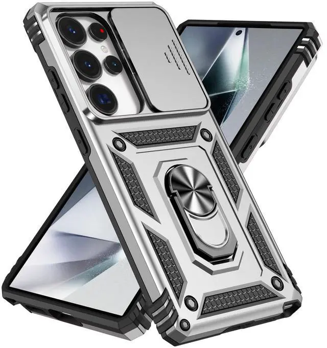Alt view image 2 of 7 - TYJKeJi Case with Stander Fashion Cover KickStand Case For Samsung Galaxy S25 Ultra (Silver)