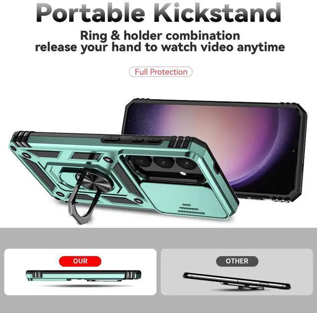 Alt view image 3 of 7 - TYJKeJi Case with Stander Fashion Cover KickStand Case For Samsung Galaxy S25 Plus (S25+) (6.7inch) (Green)