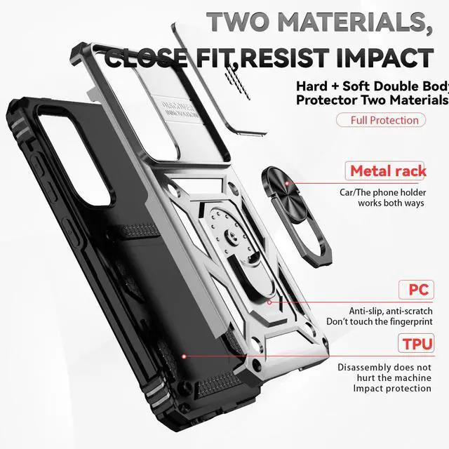 Alt view image 7 of 7 - TYJKeJi Case with Stander Fashion Cover KickStand Case For Samsung Galaxy S25 Plus (S25+) (6.7inch) (Silver)