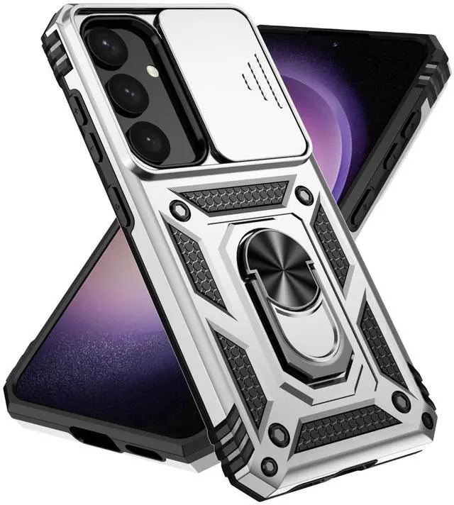Main image of TYJKeJi Case with Stander Fashion Cover KickStand Case For Samsung Galaxy S25 Plus (S25+) (6.7inch) (Silver)