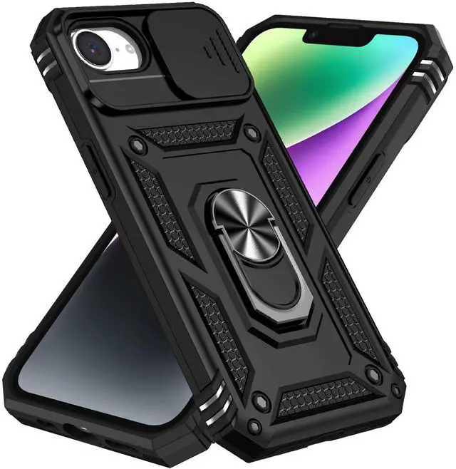 Alt view image 2 of 7 - TYJKeJi Case with Stander Fashion Cover KickStand Case For iPhone 16e (Black)