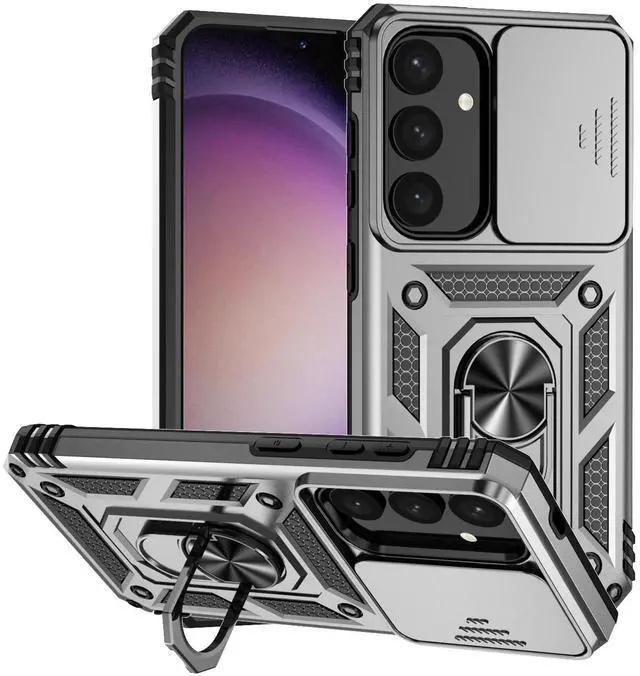 Main image of TYJKeJi Case with Stander Fashion Cover KickStand Case For Samsung Galaxy S25 (6.2inch) Silver