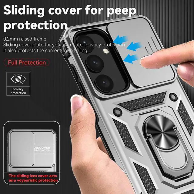 Alt view image 5 of 7 - TYJKeJi Case with Stander Fashion Cover KickStand Case For Samsung Galaxy S25 (6.2inch) Silver