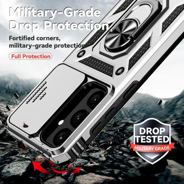 Alt view image 3 of 7 - TYJKeJi Case with Stander Fashion Cover KickStand Case For Samsung Galaxy S25 (6.2inch) Silver