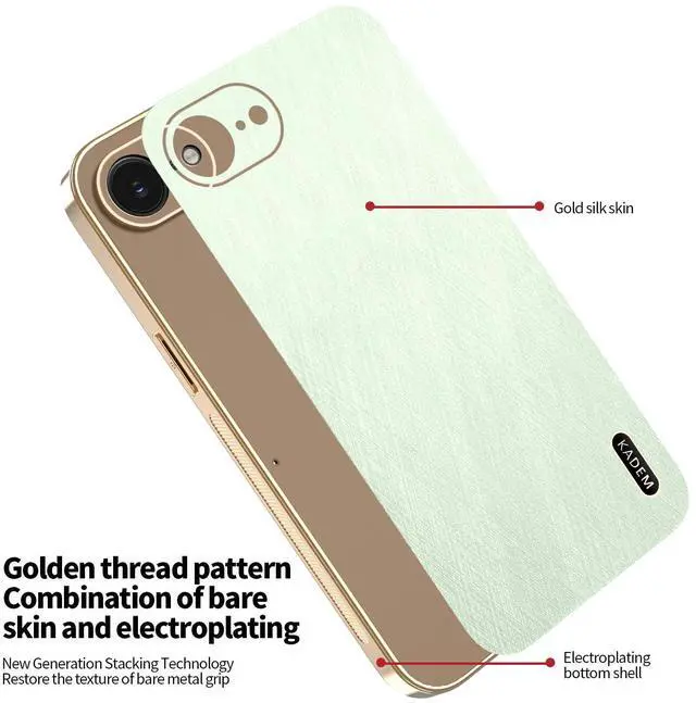 Alt view image 5 of 7 - TYJKeJi Case Fashion Cover Case For iPhone 16e (Green)