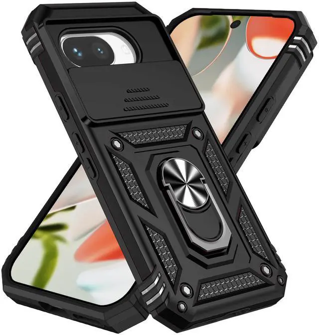 Alt view image 4 of 7 - TYJKeJi Case with Stander Fashion Cover KickStand Case For Google Pixel 9A (Black)