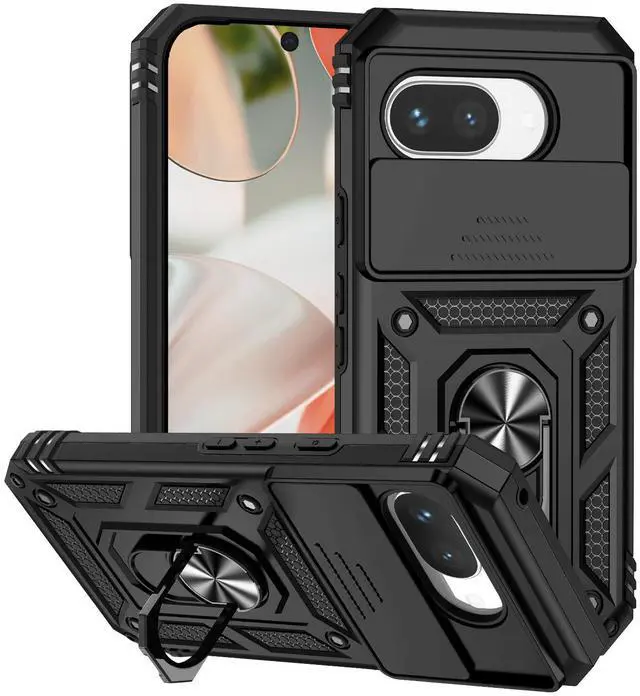 Main image of TYJKeJi Case with Stander Fashion Cover KickStand Case For Google Pixel 9A (Black)