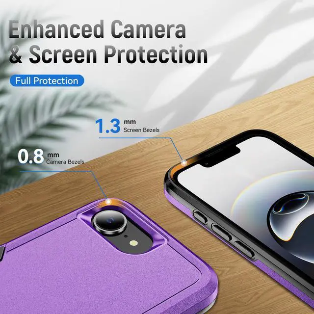 Alt view image 5 of 7 - TYJKeJi Case Fashion Cover Case For iPhone 16e (Purple)