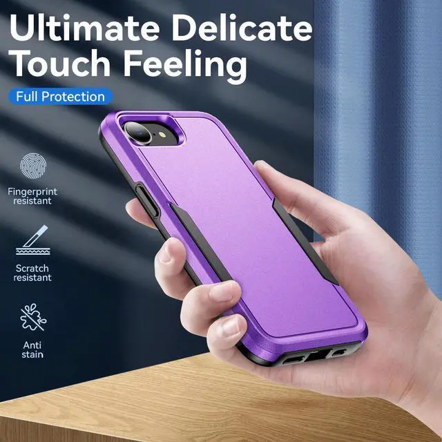 Alt view image 2 of 7 - TYJKeJi Case Fashion Cover Case For iPhone 16e (Purple)