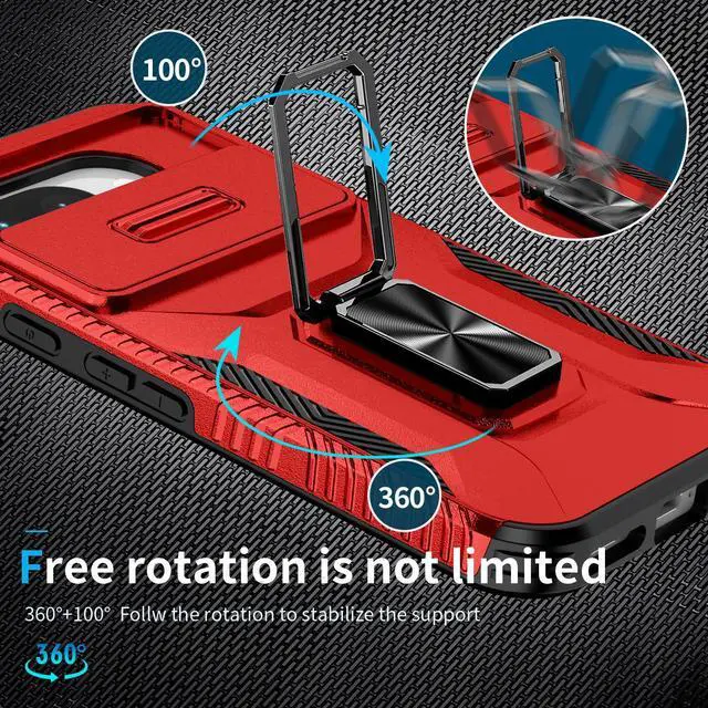 Alt view image 7 of 7 - TYJKeJi Case with Stander Fashion Cover KickStand Case For Google Pixel 9A (Red)