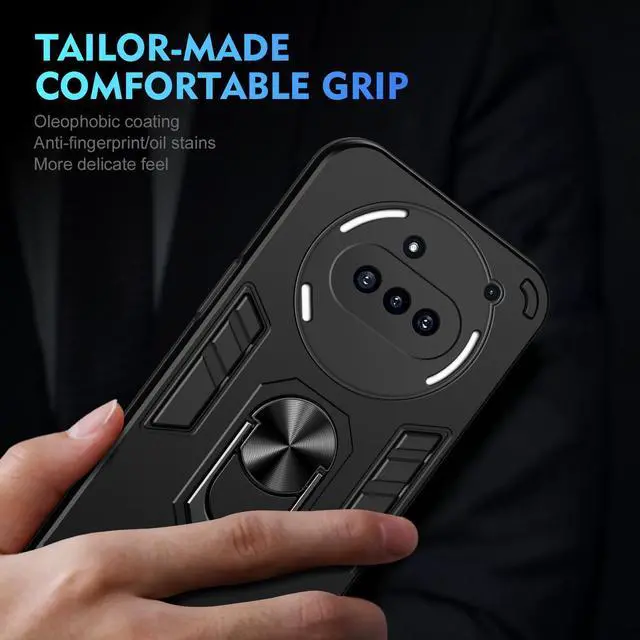 Alt view image 5 of 7 - TYJKeJi Case with Stander Fashion Cover KickStand Case For Nothing Phone 3a (Black)