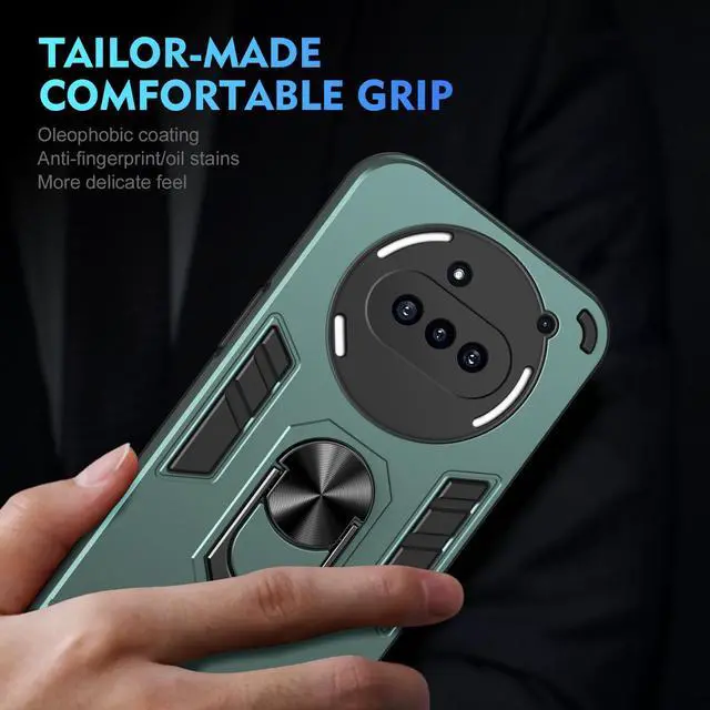 Alt view image 4 of 7 - TYJKeJi Case with Stander Fashion Cover KickStand Case For Nothing Phone 3a (Green)