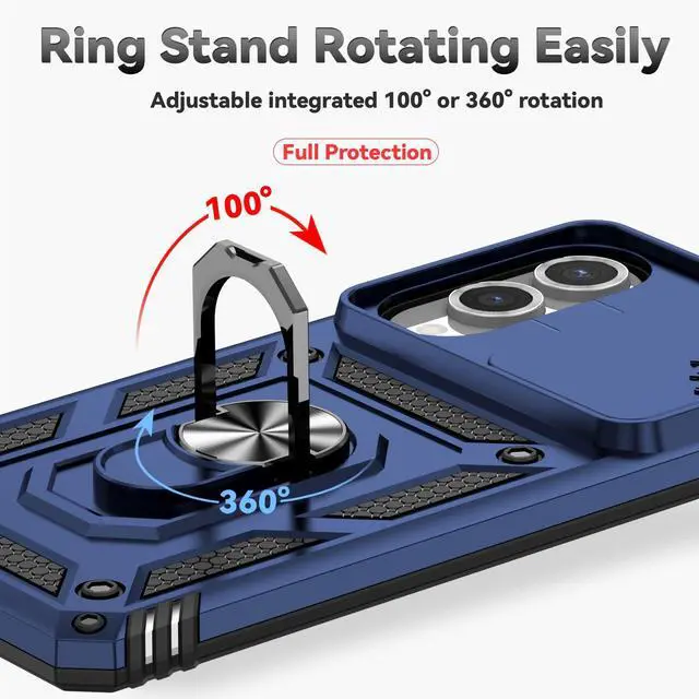 Alt view image 7 of 7 - TYJKeJi Case with Stander Fashion Cover KickStand Case For Samsung Galaxy S25 Edge (Blue)