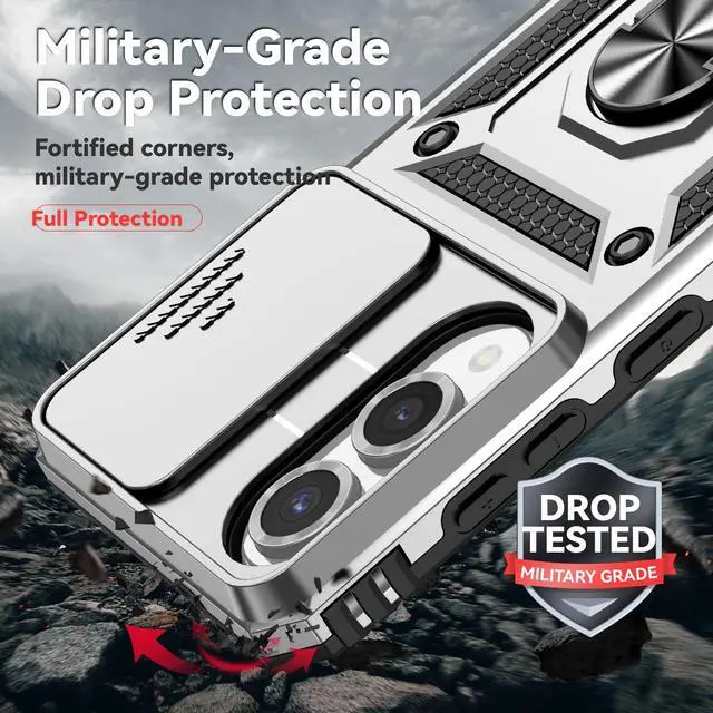 Alt view image 4 of 7 - TYJKeJi Case with Stander Fashion Cover KickStand Case For Samsung Galaxy S25 Edge (Silver)