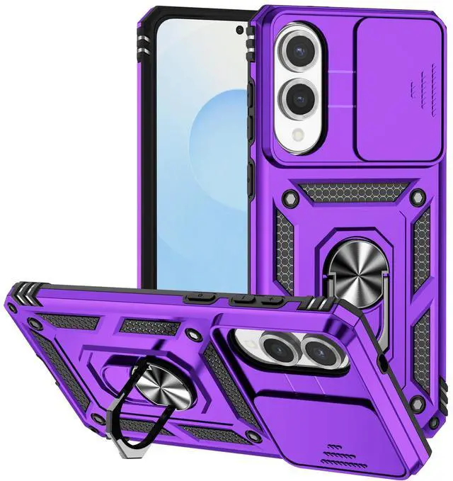 Main image of TYJKeJi Case with Stander Fashion Cover KickStand Case For Samsung Galaxy S25 Edge (Purple)