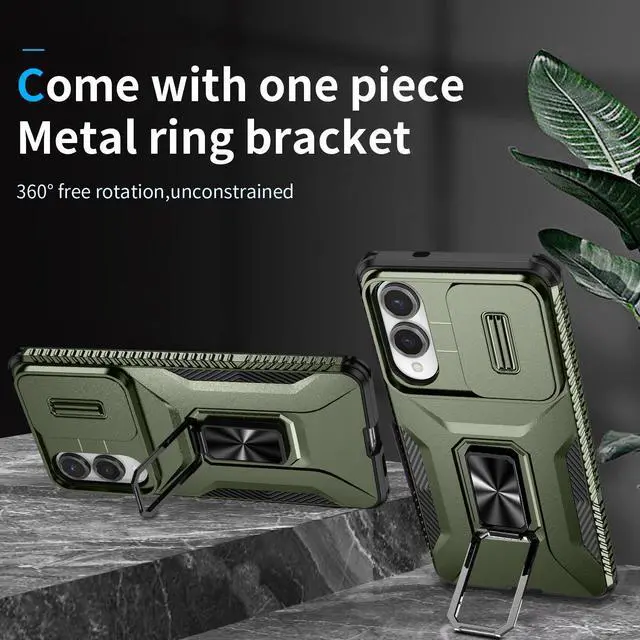 Alt view image 2 of 7 - TYJKeJi Case with Stander Holder Fashion Cover KickStand Case For Samsung Galaxy S25 Edge (Green)