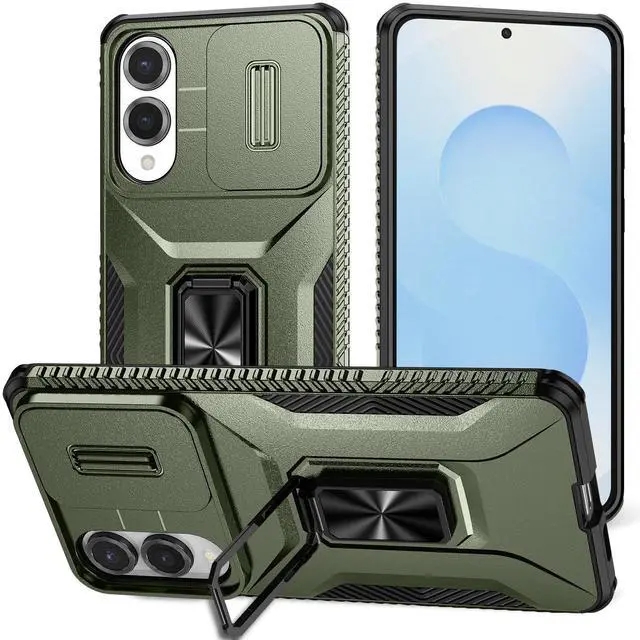 Main image of TYJKeJi Case with Stander Holder Fashion Cover KickStand Case For Samsung Galaxy S25 Edge (Green)