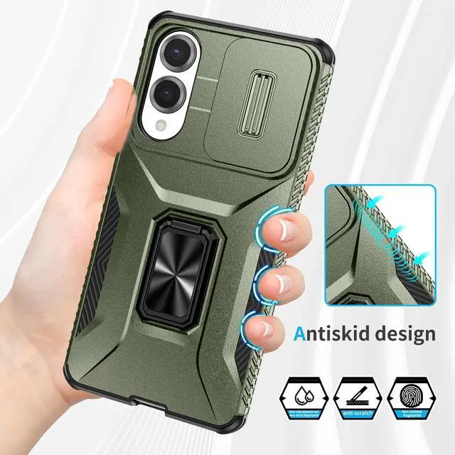 Alt view image 3 of 7 - TYJKeJi Case with Stander Holder Fashion Cover KickStand Case For Samsung Galaxy S25 Edge (Green)