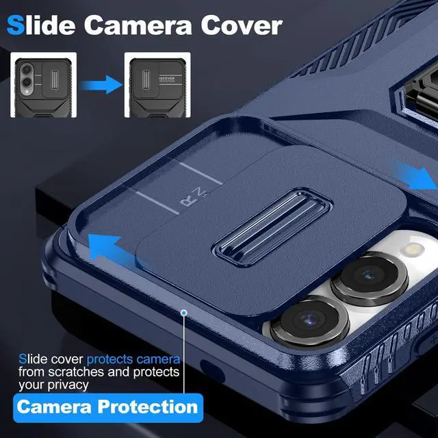 Alt view image 5 of 7 - TYJKeJi Case with Stander Holder Fashion Cover KickStand Case For Samsung Galaxy S25 Edge (Blue)