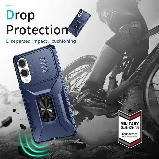 Alt view image 4 of 7 - TYJKeJi Case with Stander Holder Fashion Cover KickStand Case For Samsung Galaxy S25 Edge (Blue)