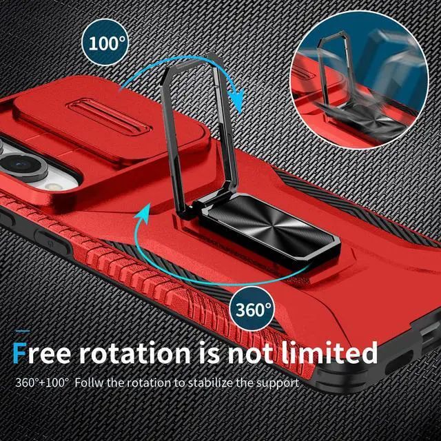 Alt view image 6 of 7 - TYJKeJi Case with Stander Holder Fashion Cover KickStand Case For Samsung Galaxy S25 Edge (Red)