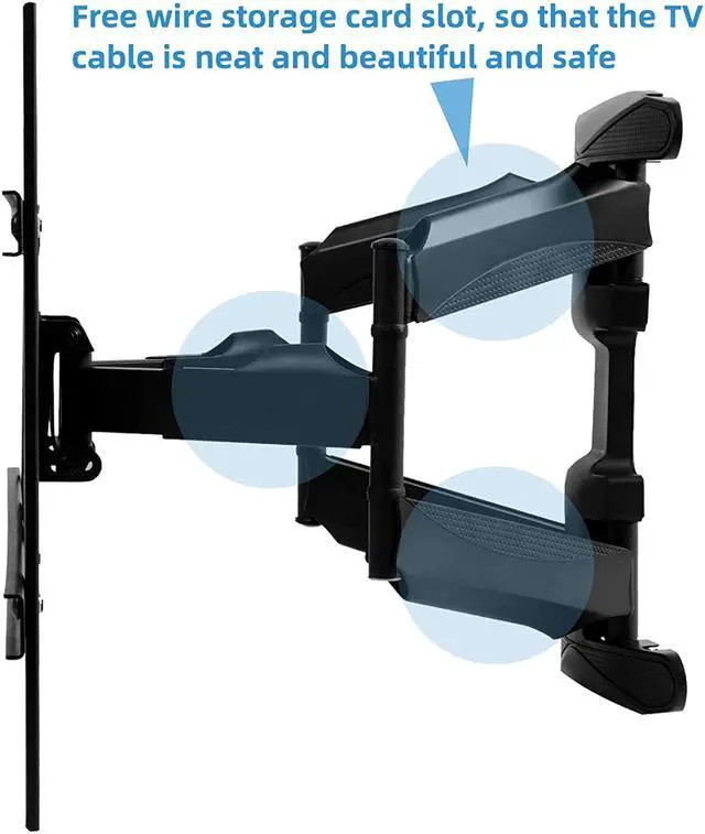 Alt view image 4 of 8 - Sylvox Full Motion Outdoor TV Wall Mount, TV Wall Mount for 40 inch to 75 inch, Flexible 6 Articulating Dual Arms, TV Bracket Max VESA 700x400mm, Holds up to 132lbs