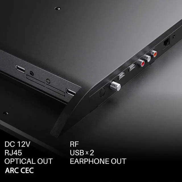 Alt view image 7 of 7 - SYLVOX 24 Inch TV 12 Volt Smart TV FHD 1080P Digital Video Disc Player Built-in ARC CEC WiFi Wireless Connection Support, Suitable for RV Camper Kitchen Bedroom Boat(Limo Series),Black