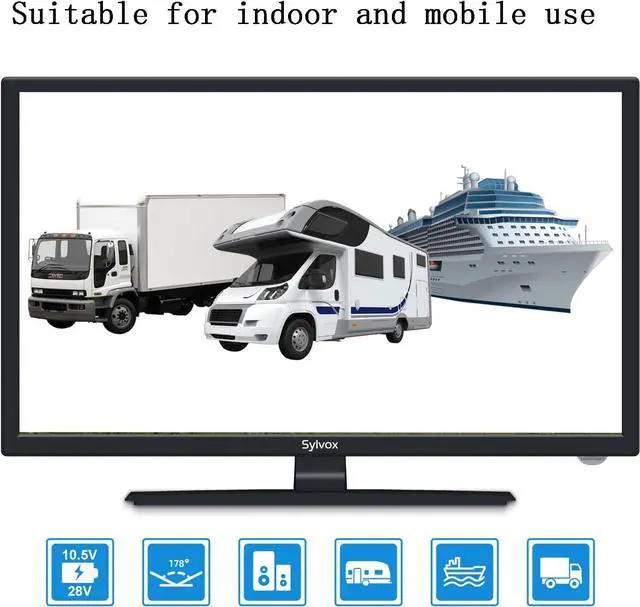 Alt view image 7 of 7 - SYLVOX 27 Inch Smart TV 12/24 Volt TV 1080P FHD RV TV Android 11.0 Built-in Digital Video Disc Player with WiFi, Wireless Connection and Digital Noise Reduction Function