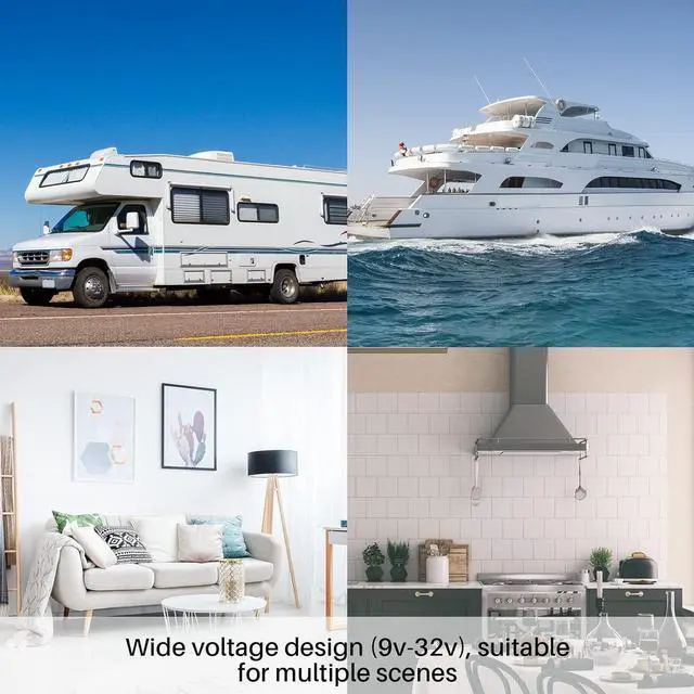 Alt view image 6 of 7 - SYLVOX 32 Inch TV 12 Volt Smart TV FHD 1080P Digital Video Disc Player Built-in ARC CEC WiFi Wireless Connection Support, Suitable for RV Camper Kitchen Bedroom Boat(Limo Series),Black