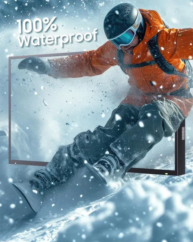 Alt view image 2 of 8 - SYLVOX Outdoor Smart TV, 43" Google TV with Dobly Atmos, Google Assistant, 4K 1000nits Outside Television, IP55 Waterproof TV for Partial Sun (Deck Pro 2.0 NEW)