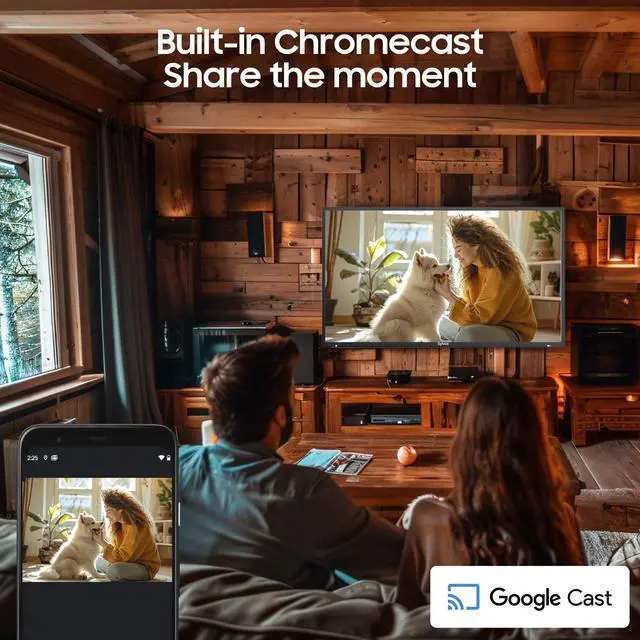 Alt view image 5 of 8 - SYLVOX Outdoor TV, 43" Google TV with Dobly Atmos, Google Assistant, 4K 2000nits Full Sun Outside Television, IP55 Waterproof for All Weather (Pool Pro 2.0 NEW)
