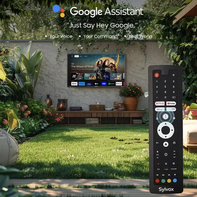 Alt view image 6 of 7 - SYLVOX Outdoor TV, 65" Google TV with Dobly Atmos, Google Assistant, 4K 2000nits Full Sun Outside Television, IP55 Waterproof for All Weather (Pool Pro 2.0 NEW)
