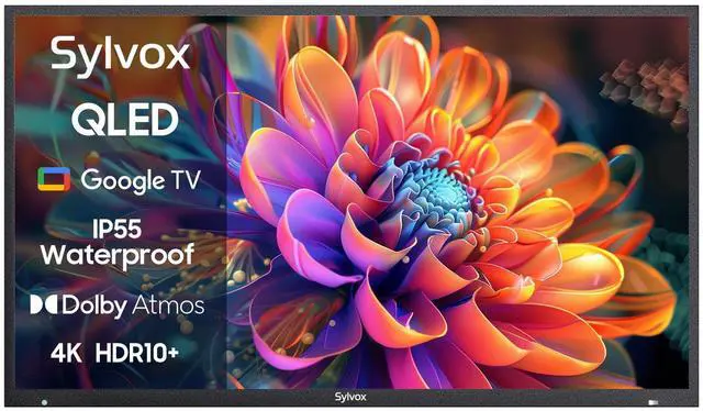 Main image of SYLVOX Smart Outdoor TV, 43'' 4K 1000nits QLED Waterproof TV, Newest Google TV with Dolby Atmos, All Weatherproof TV for Partial Sun (Deck Pro QLED 2.0 New)