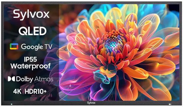 Main image of SYLVOX Smart Outdoor TV, 65'' 4K 1000nits QLED Waterproof TV, Newest Google TV with Dolby Atmos, All Weatherproof TV for Partial Sun (Deck Pro QLED 2.0 New)