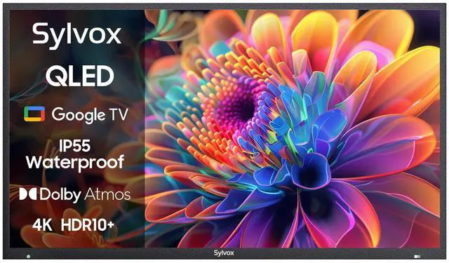Main image of SYLVOX Smart Outdoor TV, 75'' 4K 1000nits QLED Waterproof TV, Newest Google TV with Dolby Atmos, All Weatherproof TV for Partial Sun (Deck Pro QLED 2.0 New)