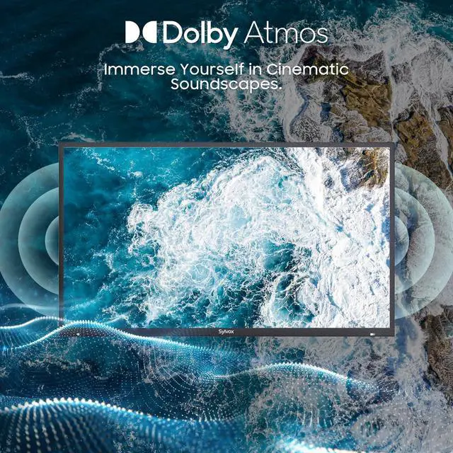 Alt view image 4 of 7 - SYLVOX Smart Outdoor TV, 75'' 4K 1000nits QLED Waterproof TV, Newest Google TV with Dolby Atmos, All Weatherproof TV for Partial Sun (Deck Pro QLED 2.0 New)