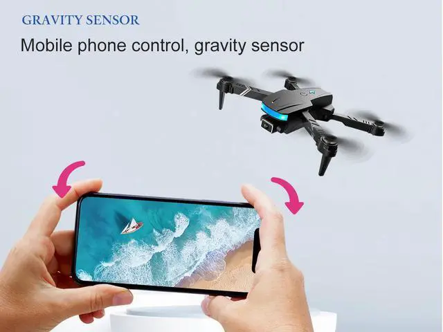 Alt view image 4 of 7 - Drones with Dual HD Cameras for Adults,Foldable Remote Control Quadcopter,Wifi Real-time Transmission of Pictures and Videos,Headless Mode, Shooting Function, One Key Return, Altitude Hold