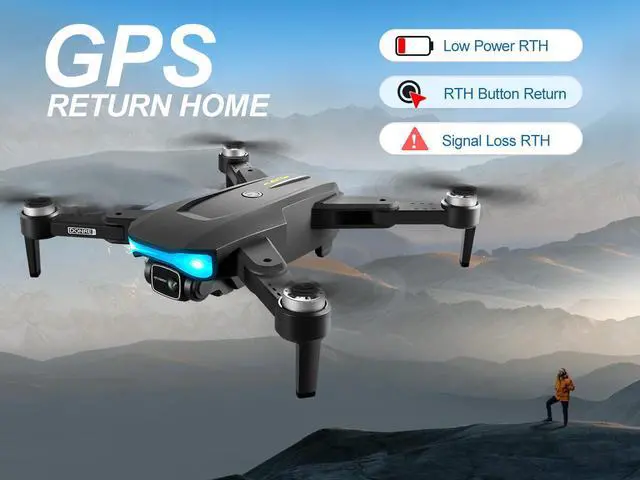 Alt view image 2 of 7 - 5G GPS Drone with Brushless Motor and Dual 4K HD Cameras with EIS Anti Shake,RC Quadcopter for Adults,Real-time Transmission of Pictures and Videos,Altitude Hold,Trajectory Flight,Smart Follow Me