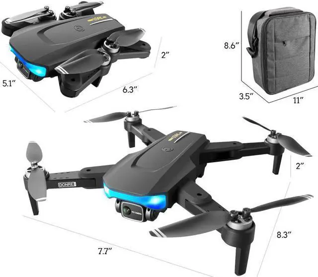 Alt view image 7 of 7 - 5G GPS Drone with Brushless Motor and Dual 4K HD Cameras with EIS Anti Shake,RC Quadcopter for Adults,Real-time Transmission of Pictures and Videos,Altitude Hold,Trajectory Flight,Smart Follow Me