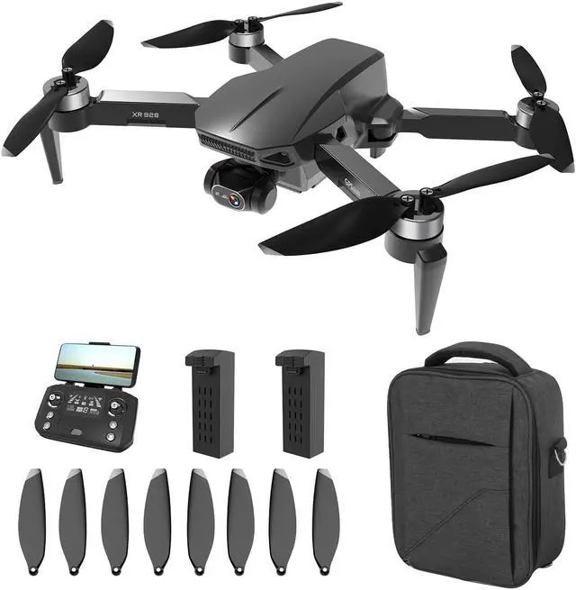 Alt view image 8 of 7 - Foldable GPS Drone with 4K 3-axis Gimbal Camera, Adults Brushless Motor FPV Quadcopter, 56 Mins Flight Time on Two Batteries, Support TF Card