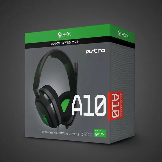 Alt view image 11 of 18 - Astro A10 Headset - Stereo - Green, Gray - Mini-phone - Wired - 32 Ohm - 20 Hz - 20 kHz - Over-the-ear, Over-the-head - Binaural - Circumaural