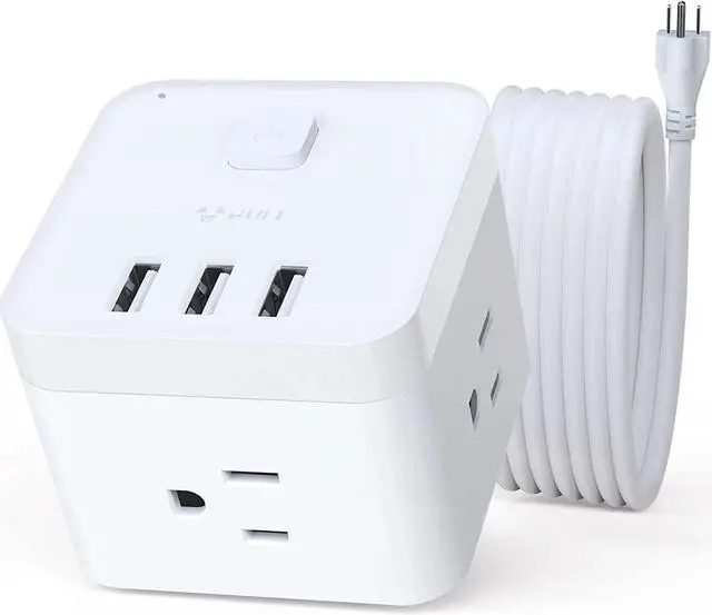 Main image of BULL Power Strip - 3 USB Ports, 3 AC Outlets and 5ft Flexible Extension Cord