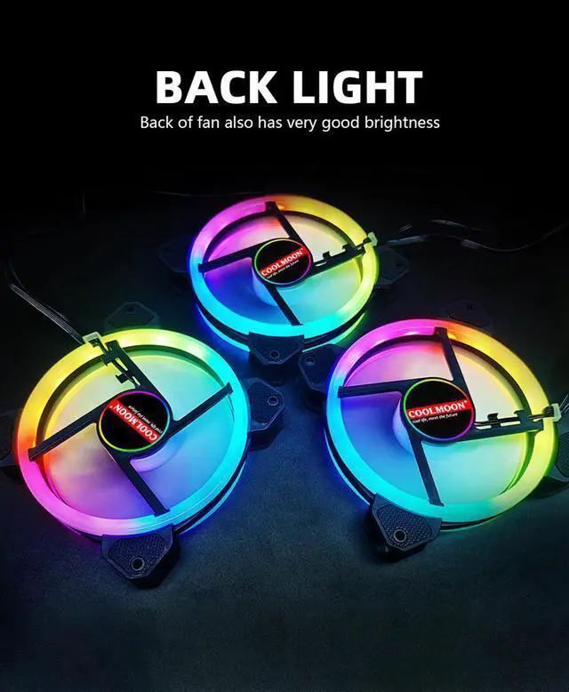 Alt view image 5 of 7 - NewStyp 120mm Case Music Fans High Performance Cooling PC RGB Fans with Hydraulic Bearing Adjust Speed Aura Sync ARGB Music Fan 5 Pack + Music ARGB Controller